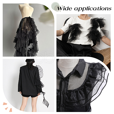 1Pc Organza Pleated Lace Trim Ribbon OCOR-HY0001-33A-1