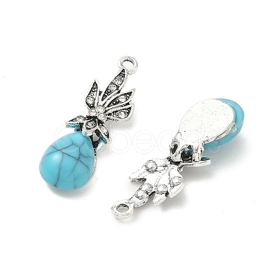 Alloy Rhinestone Pendants PALLOY-P313-06AS-1