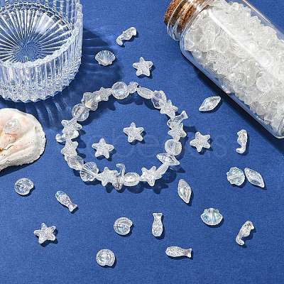 Electroplate Ocean Series Acrylic Beads OACR-CJC0020-02-1