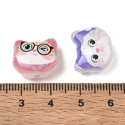 Printed Opaque Acrylic Beads AC-CBA447D-01-1