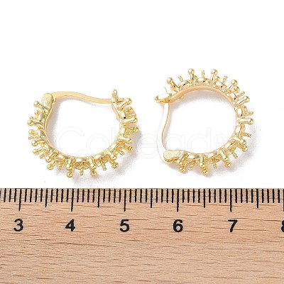 Brass Hoop Earrings Finding KK-F867-47G-1