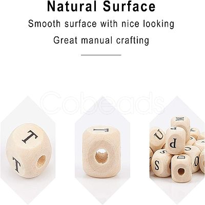 Natural Wooden European Beads WOOD-OC0001-42A-1