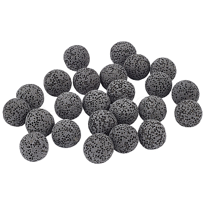 24Pcs Unwaxed Natural Lava Rock Beads G-PA0002-12A-1