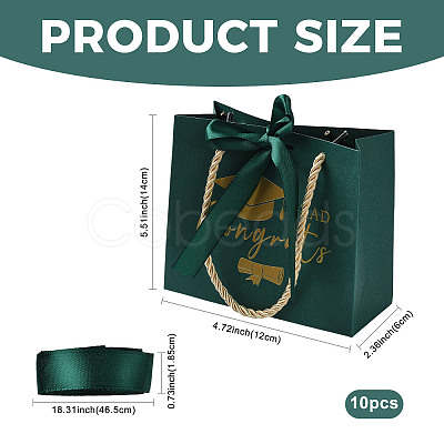 Gold Stamping Graduation Cap Paper Gift Bags CARB-FZC0001-01C-1