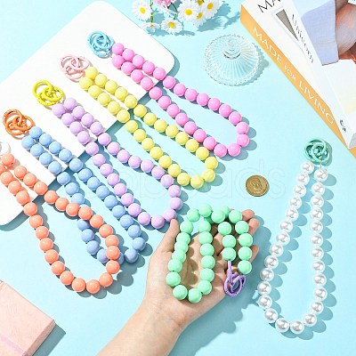 7Pcs Round Acrylic Beads Napkin Holder HJEW-CJ00085-1