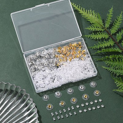 700Pcs 4 Styles Plastic Ear Nuts FIND-YW0006-83-1
