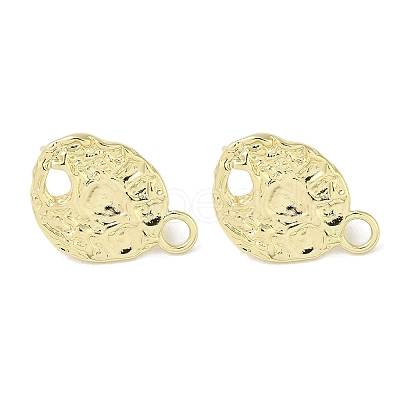 Brass Studs Earring Findings KK-K371-09G-1