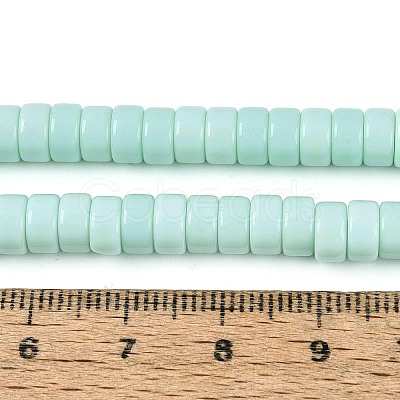 Opaque Solid Color Glass Beads Strands LS-GLAA-N026-3x6mm-14-1