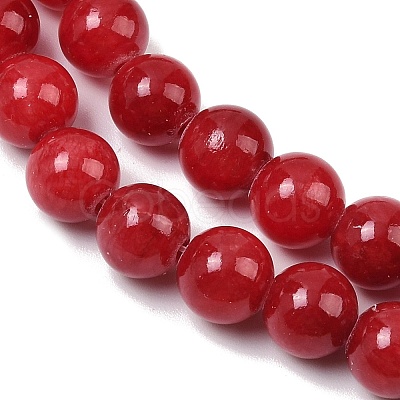 Natural Dyed Marble Beads Strands G-D315-A01-05-6mm-1