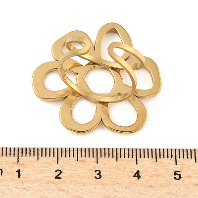 304 Stainless Steel Open Cuff Rings for Women RJEW-U060-04B-G-1