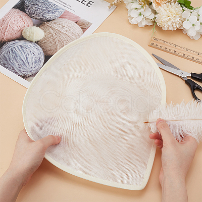Linen Mini Hat Fascinator Base AJEW-WH0561-32E-1
