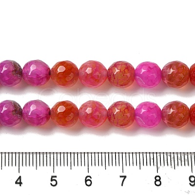 Dyed & Heated Natural Dragon Veins Agate Beads Strands G-P539-A01-22-1