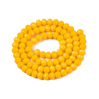 Opaque Solid Color Imitation Jade Glass Beads Strands EGLA-A044-P6mm-D29-1