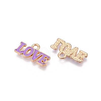 Valentine's Day Theme Alloy Enamel Pendants ENAM-T020-50D-06-1