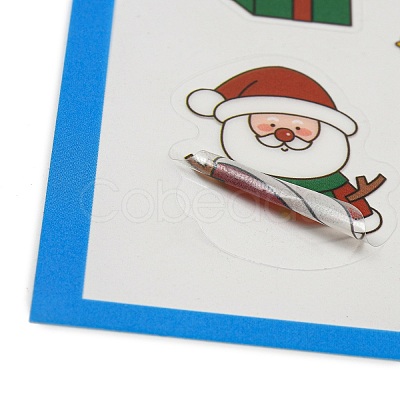 Christmas Theme PET Plastic Stickers AJEW-Q151-01B-1
