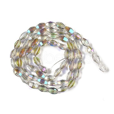 Electroplate Glass Beads Strands GLAA-Q101-03A-HP02-1