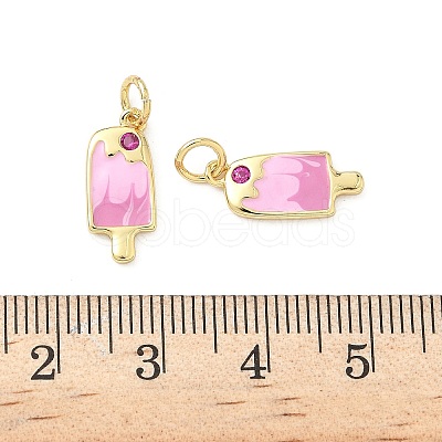 Brass Pave Cubic Zirconia Pendants KK-S338-09G-1