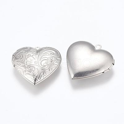 Tarnish Resistant 316 Stainless Steel Locket Pendants STAS-G146-14P-1