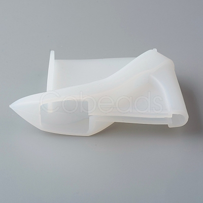 DIY 3D High-heeled Shoes Silicone Molds AJEW-D046-20-1