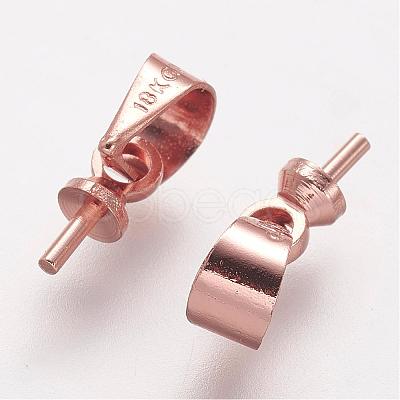 Rack Plating Brass Peg Bails Pendants KK-A142-012RG-1