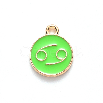 Alloy Enamel Pendants ENAM-S124-01B-06D-1