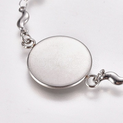 304 Stainless Steel Bracelet Making STAS-WH0014-22P-1