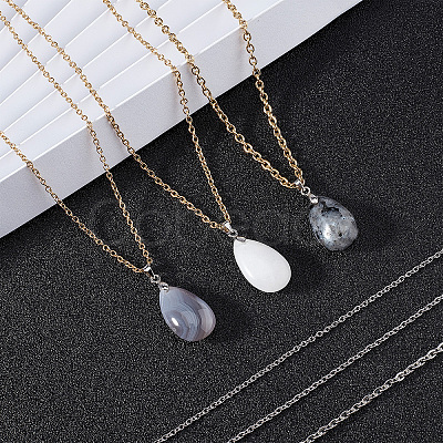 304 Stainless Steel Cable Chain Necklace NJEW-UN0001-06-1