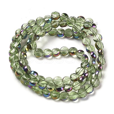 Electroplate Transparent Glass Beads Strands EGLA-Z001-02H-1
