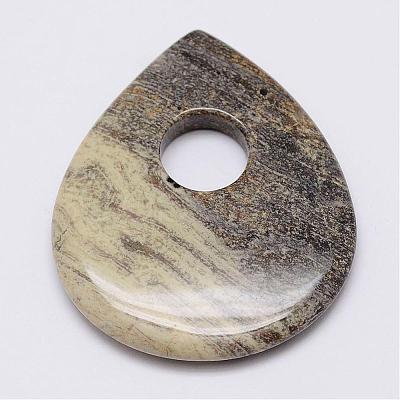 Natural Gemstone Big Pendants G-G647-17-1