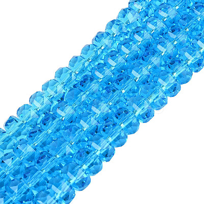 Transparent Glass Beads Strands GLAA-Q114-01A-A08-1