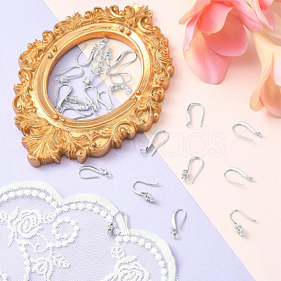 24Pcs 6 Styles Brass Micro Pave Clear Cubic Zirconia Earring Hooks KK-BBC0024-46-1