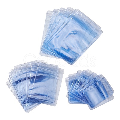 60Pcs 3 Sizes Rectangle PVC Resealable Packaging Bags OPP-YW0001-02-1