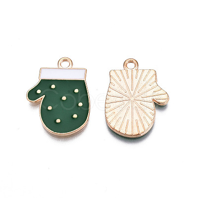 Christmas Style Alloy Enamel Pendants X-ENAM-Q442-62-1