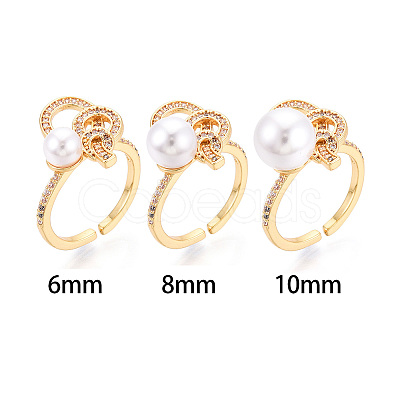 Knot Brass Micro Pave Cubic Zirconia Cup Peg Ring Settings KK-N274-23G-1