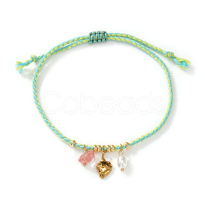 Bohemian 304 Stainless Steel Strawberry Charm Bracelets SN9746-3-1