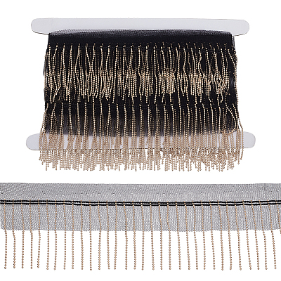 5 Yards Polyester Fringe Lace Trim DIY-FG0006-98A-1