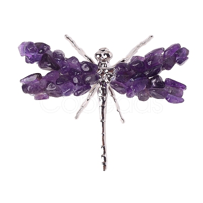 Natural Amethyst Dragonfly Display Decorations PW-WGD9E25-08-1