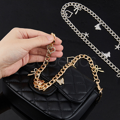 2Pcs Alloy Twisted Chain Bag Strap AJEW-FH00022-1
