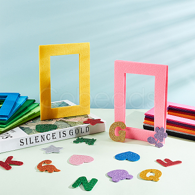 32Pcs Rectangle Wool Felt Frame Newborn Growth Milestone Blanket Photo Props Photo Frame DIY-CA0004-52-1
