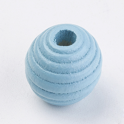 Natural Maple Wood Beehive Beads WOOD-Q030-48B-1