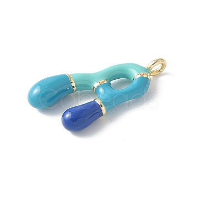 Brass Enamel Pendants KK-E093-03G-A-02-1