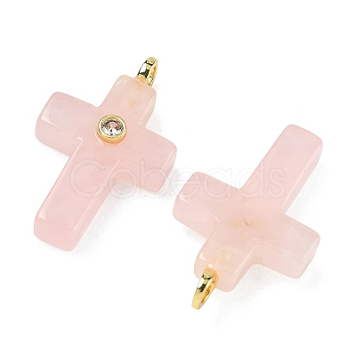 Natural Rose Quartz Pendants G-B180-01G-01-1