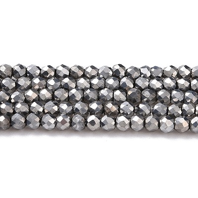 Electroplate Glass Beads Strands GLAA-H021-01A-FP08-1