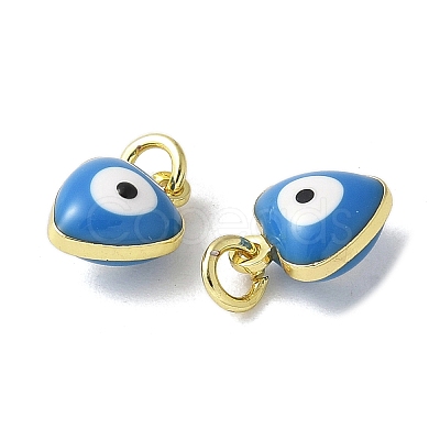 Brass Enamel Charms KK-S518-03I-G-1