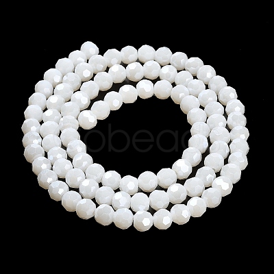 Electroplate Opaque Glass Beads Strands EGLA-A035-P6mm-A01-1