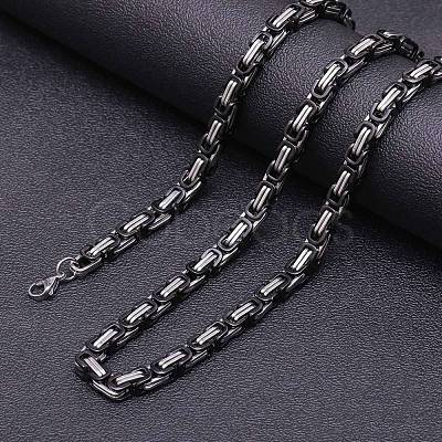 Stainless Steel Byzantine Chains Necklaces for Men FS-WG56795-24-1