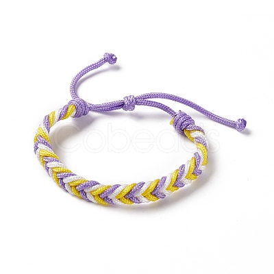 Polyester Wave Braided Cord Bracelet BJEW-B065-01-1