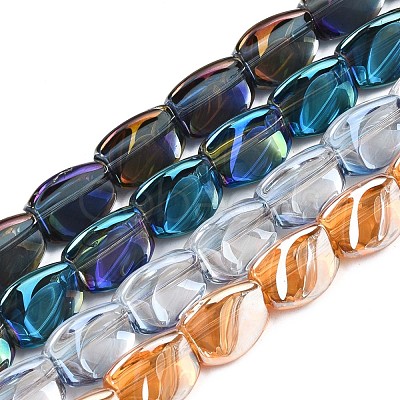 Electroplate Glass Beads Strand EGLA-S188-23-1