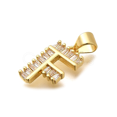 Rack Plating Brass Micro Pave Cubic Zirconia Pendants KK-L226-100G-F-1