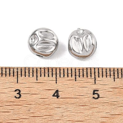 Hammered 304 Stainless Steel Beads STAS-B127-01P-02-1